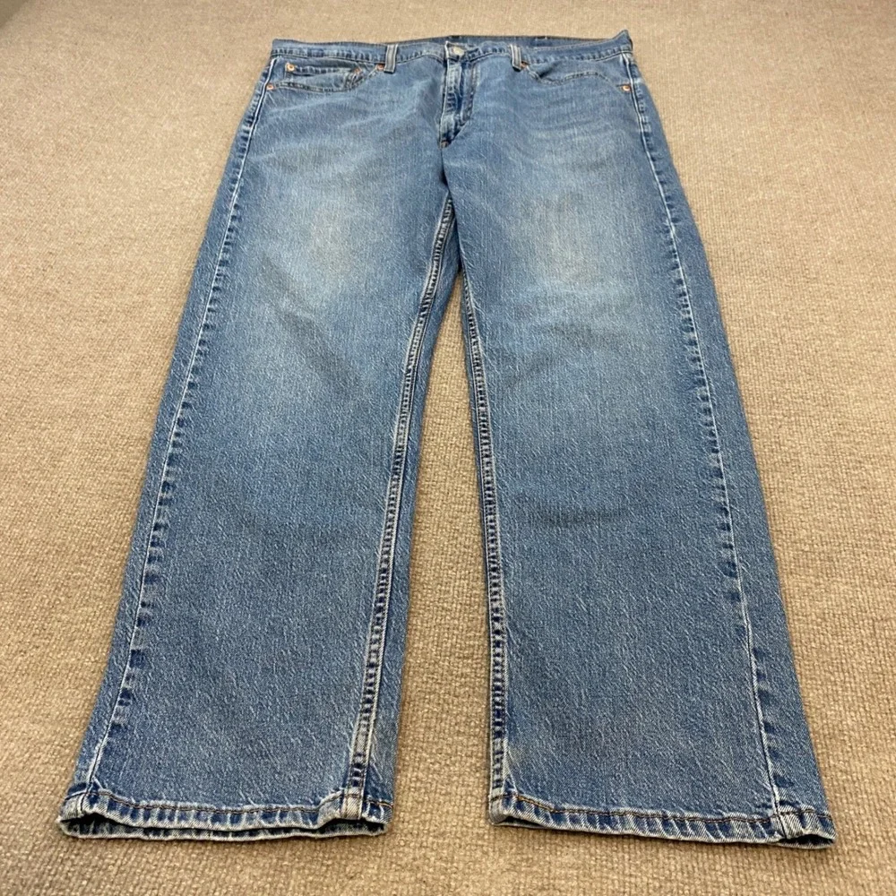 Levis 505 Regular Fit Jeans Mens 40x30 Medium Wash Blue Straight Leg 00505-2100